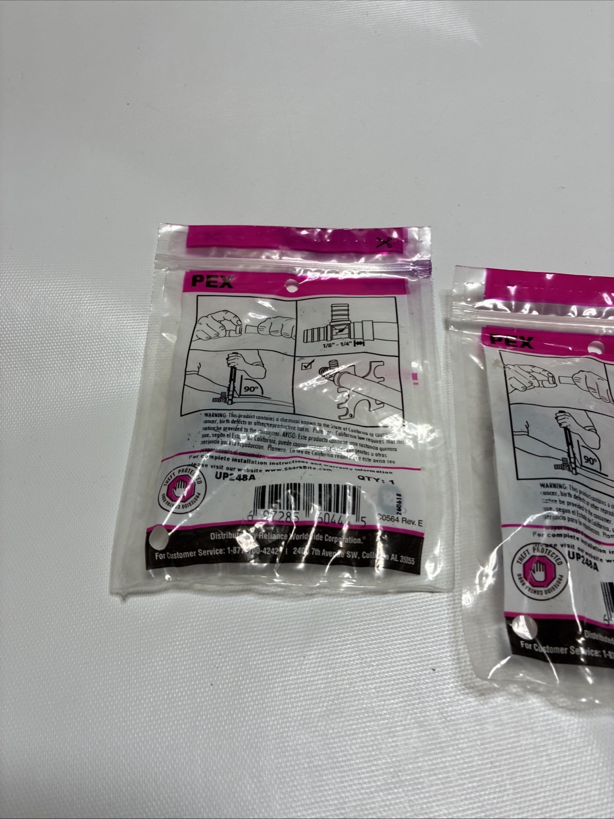 SharkBite UP248A Cash Acme 1/2″ x 1/2″ Elbow Coupler , Lot of 2