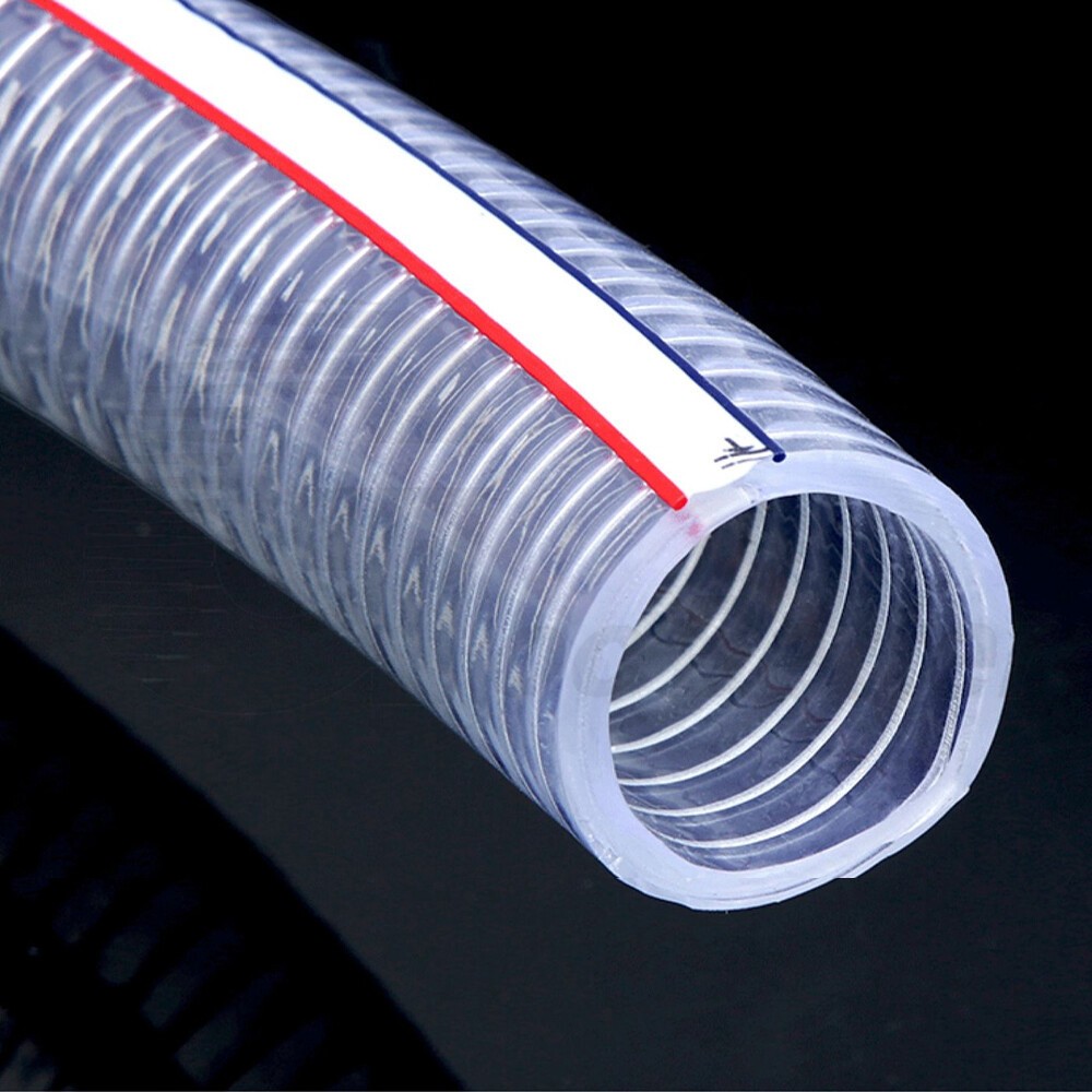 Food Grade Wire Reinforced Clear PVC Braided Hose Pipe Heavy Duty Air Water Fuel