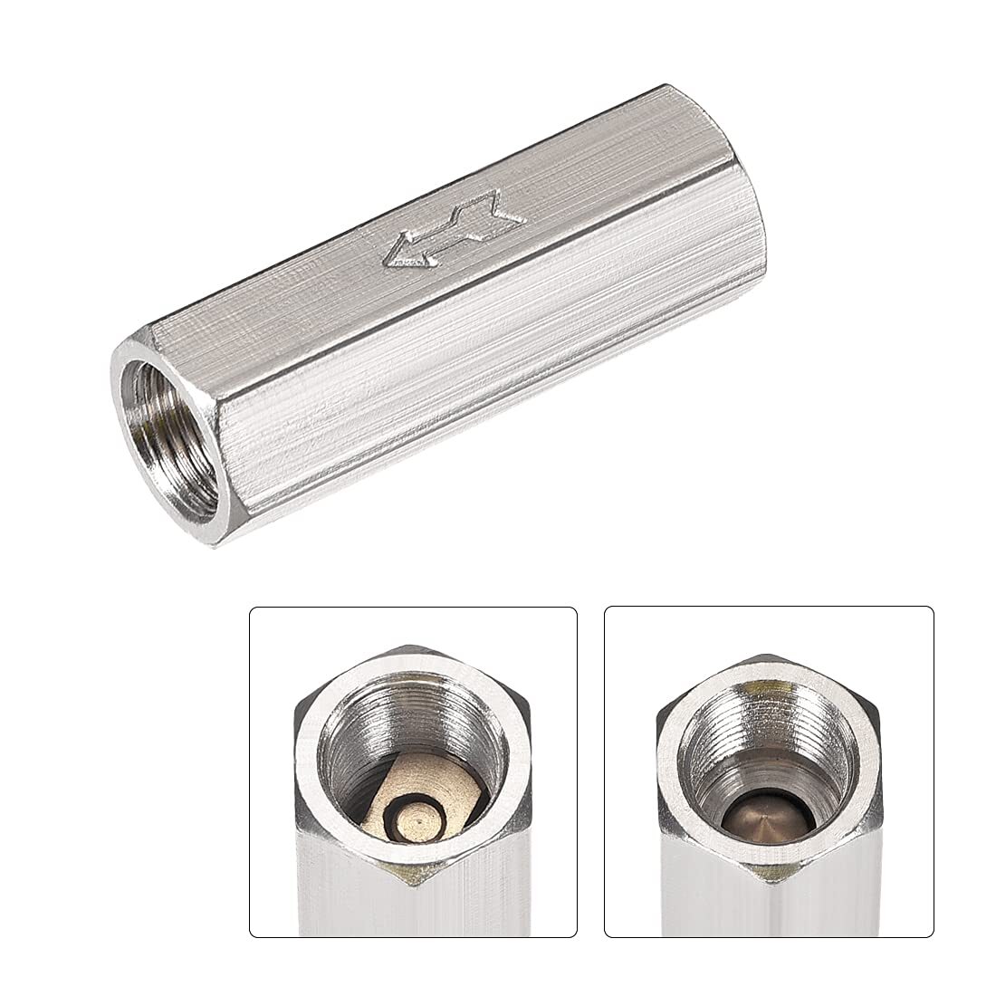 Pneumatic Female Thread Check Valve One Way Non-Return Valv 1/8″1/4″3/8″1/2″ BSP
