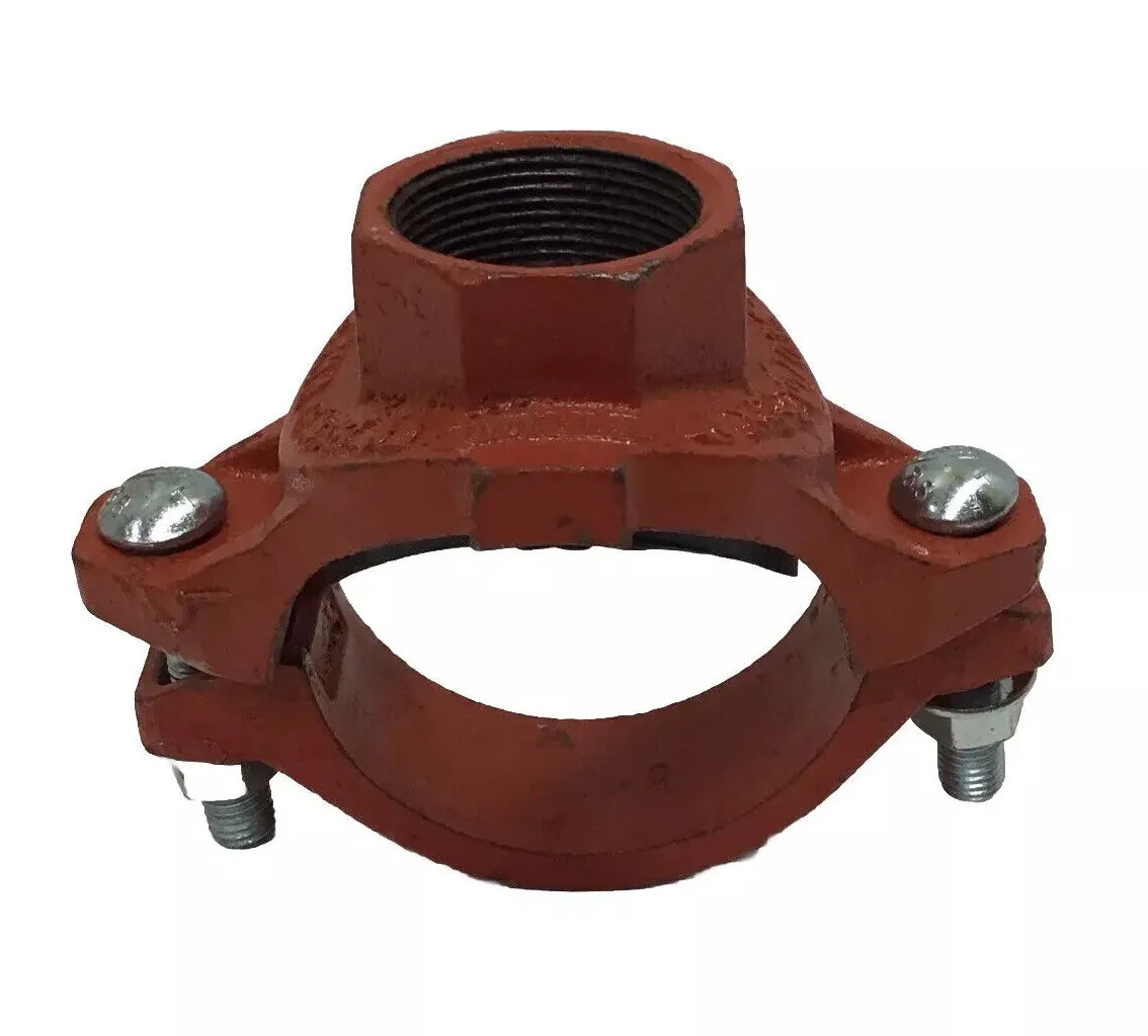 Various Sizes of 100Tong Mechanical Tee Threaded Outlet Branch Orange Painted