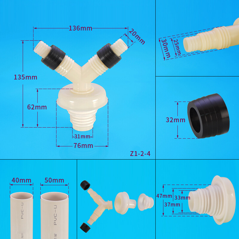 Adapter Pipe Washing Machine Connector Hose Splitter Water Drain Home Laundry