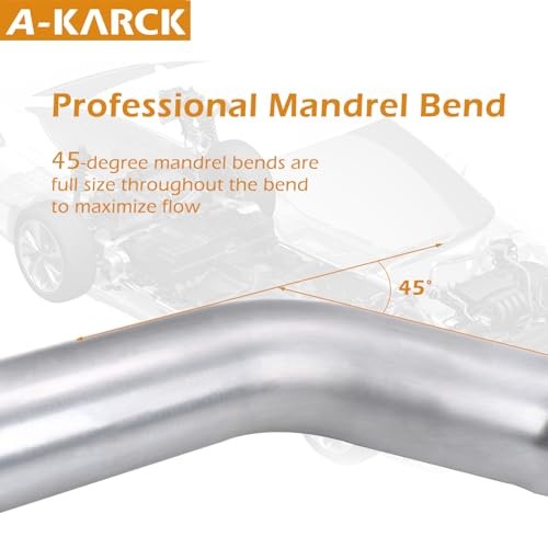 Exhaust 45 Degree Tube 3.5″ OD, Mild Steel Exhaust Pipe 3.5inch 45 Degree 1PCS
