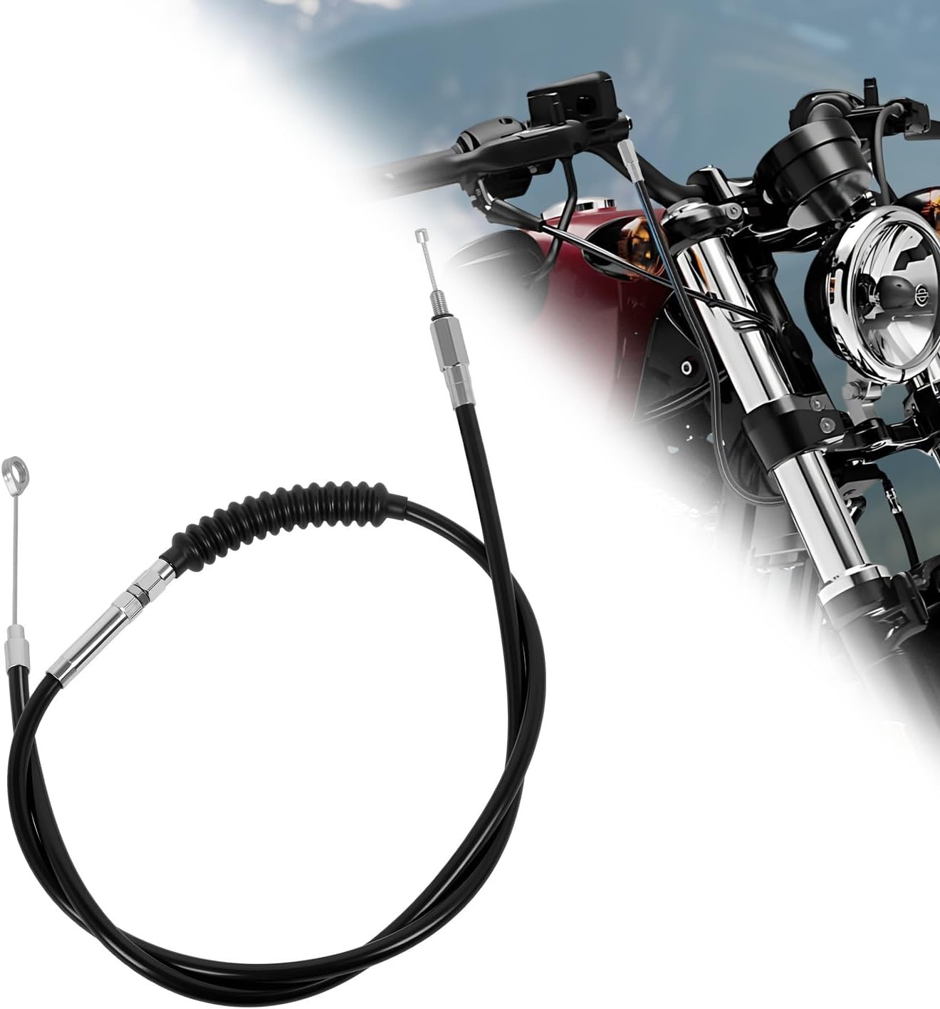 Clutch Cable for Harley Sportster, Stainless Steel Braided Clutch Wire