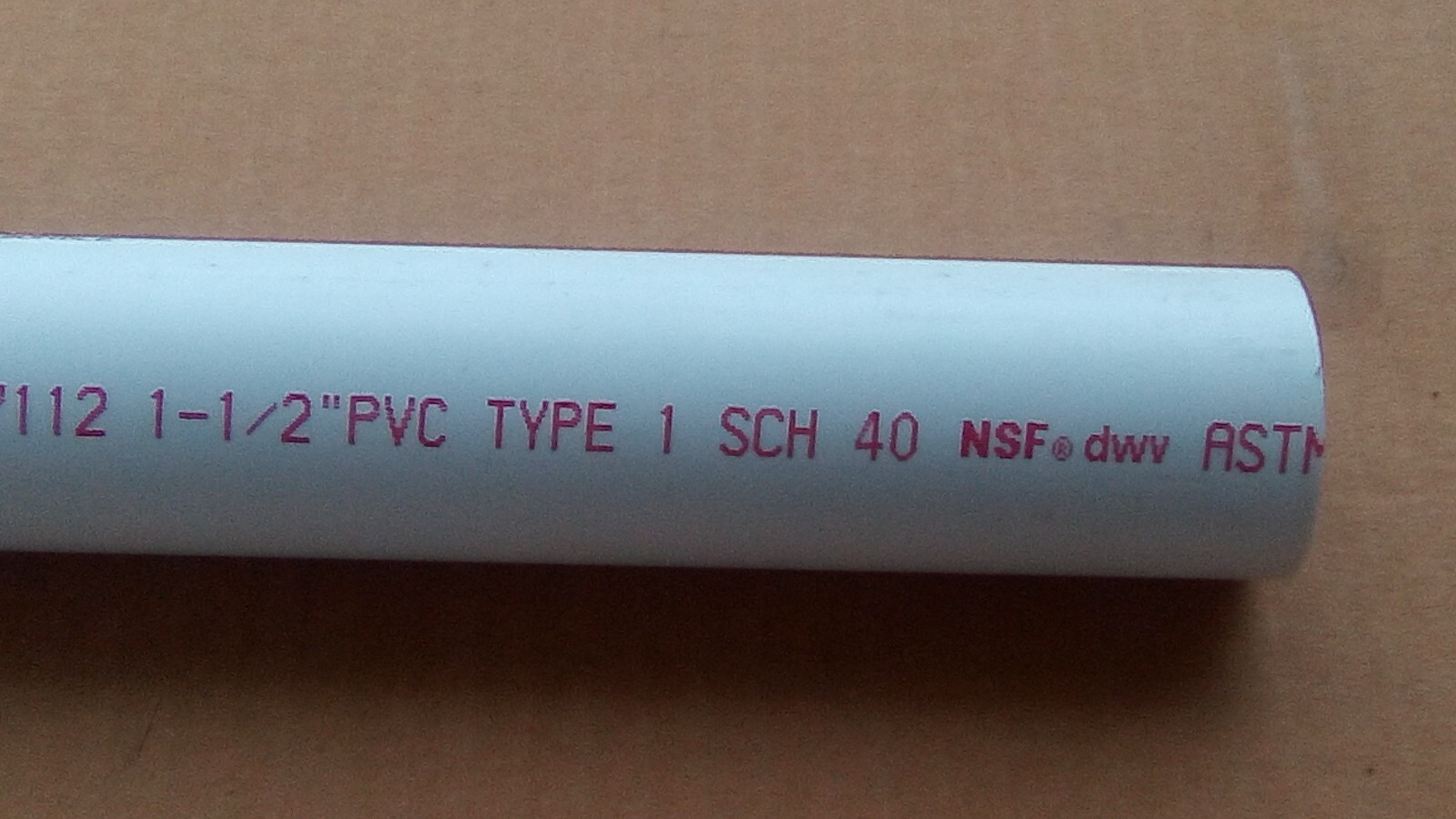 PVC Pipe 1-1/2″ x 16″ Minimum Length Schedule 40 2 pcs.