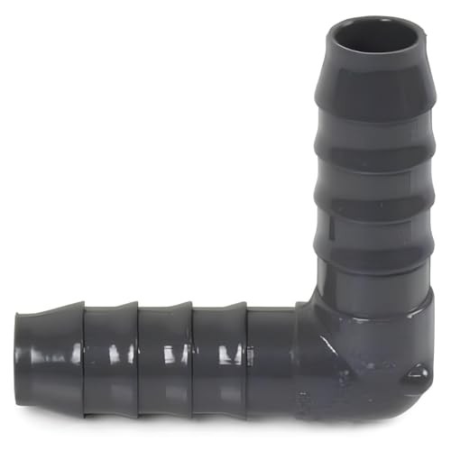 1/2″ Barbed Insert 90° PVC Sch 1/2″ Barbed Insert x 1/2″ Barbed Insert Elbow
