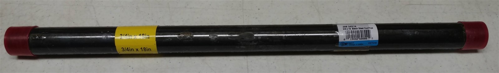 3/4″ x 18″ Black Steel Threaded Gas Pipe (HL8)