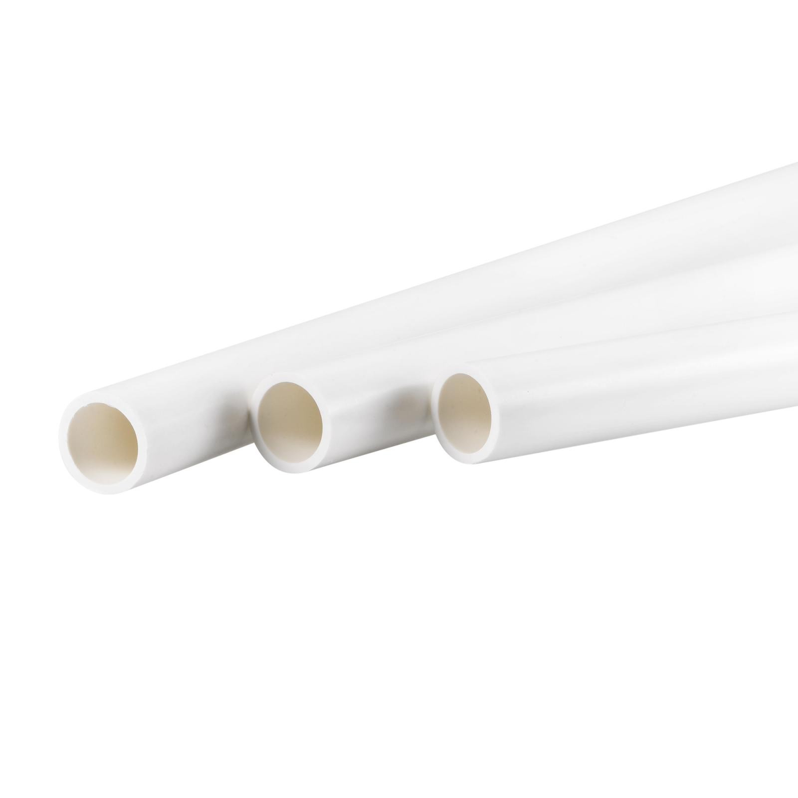 3pcs Plastic Pipe 16mm ID x 20mm OD 0.5m Rigid Water Pipe Drain Pipe White