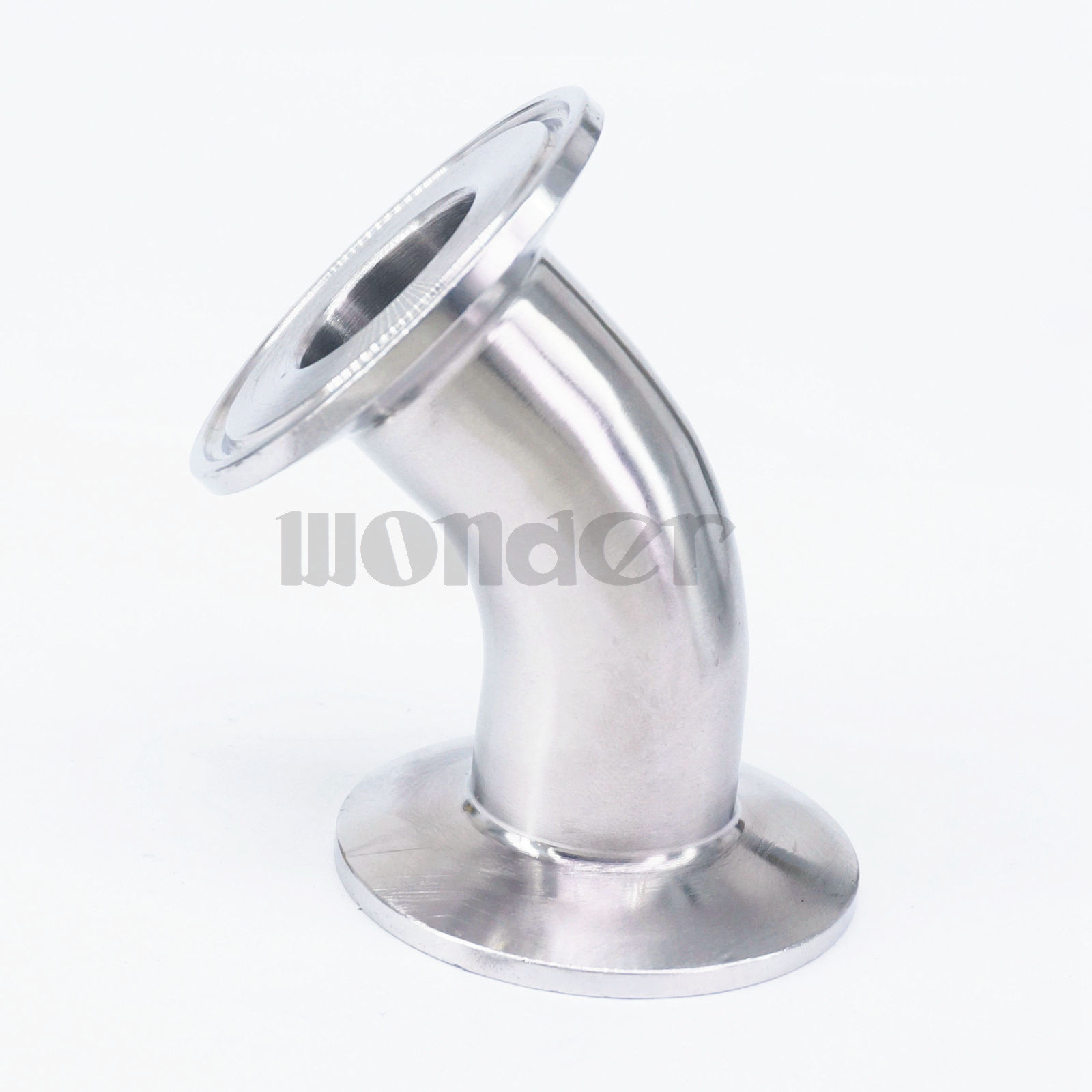 1.5″ Tri Clamp x 25mm Pipe OD SUS304 45 Degree Elbow Sanitary Fitting Home Brew