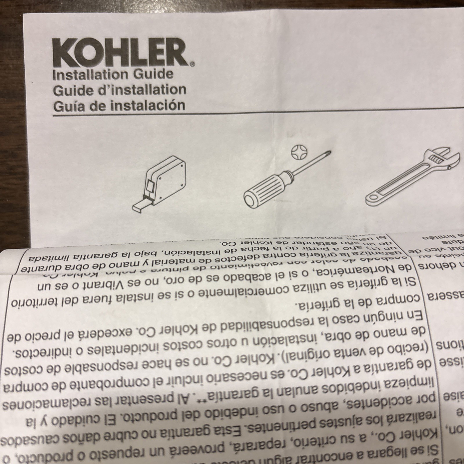 Kohler Sink Hole Cover from 3 holes to one