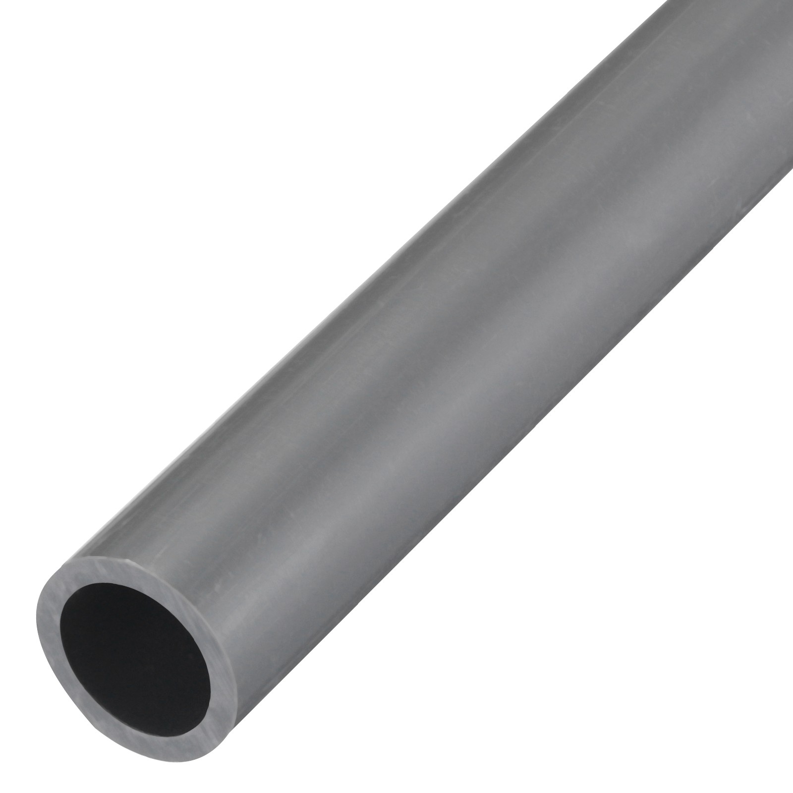 PVC Rigid Round Pipe 20mm ID 26mm OD 500mm Light Grey High Impact