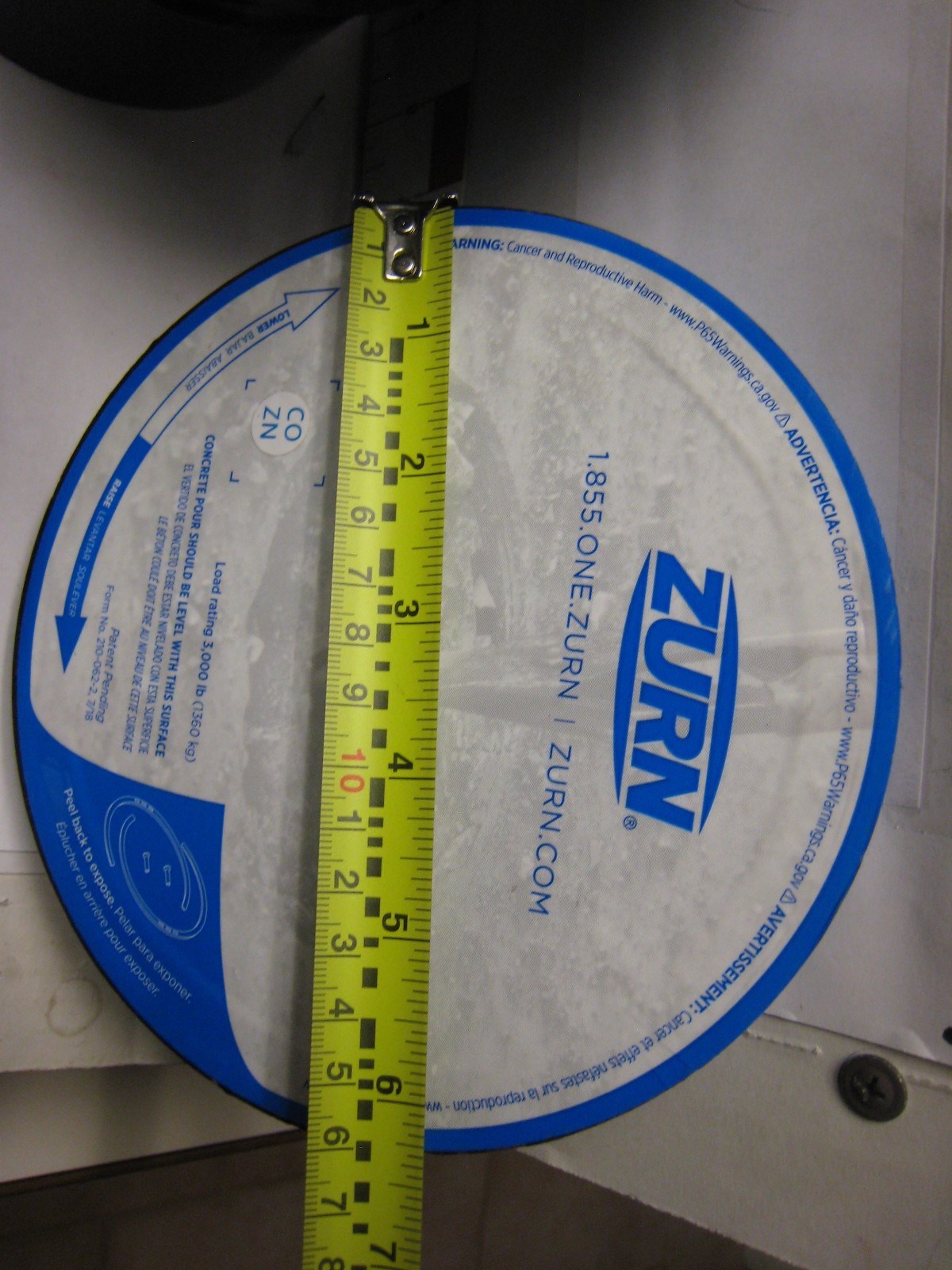 ZURN EZC-PV4-R6 4″ Push On Plastic Cleanout with solid Brass top screw in lid
