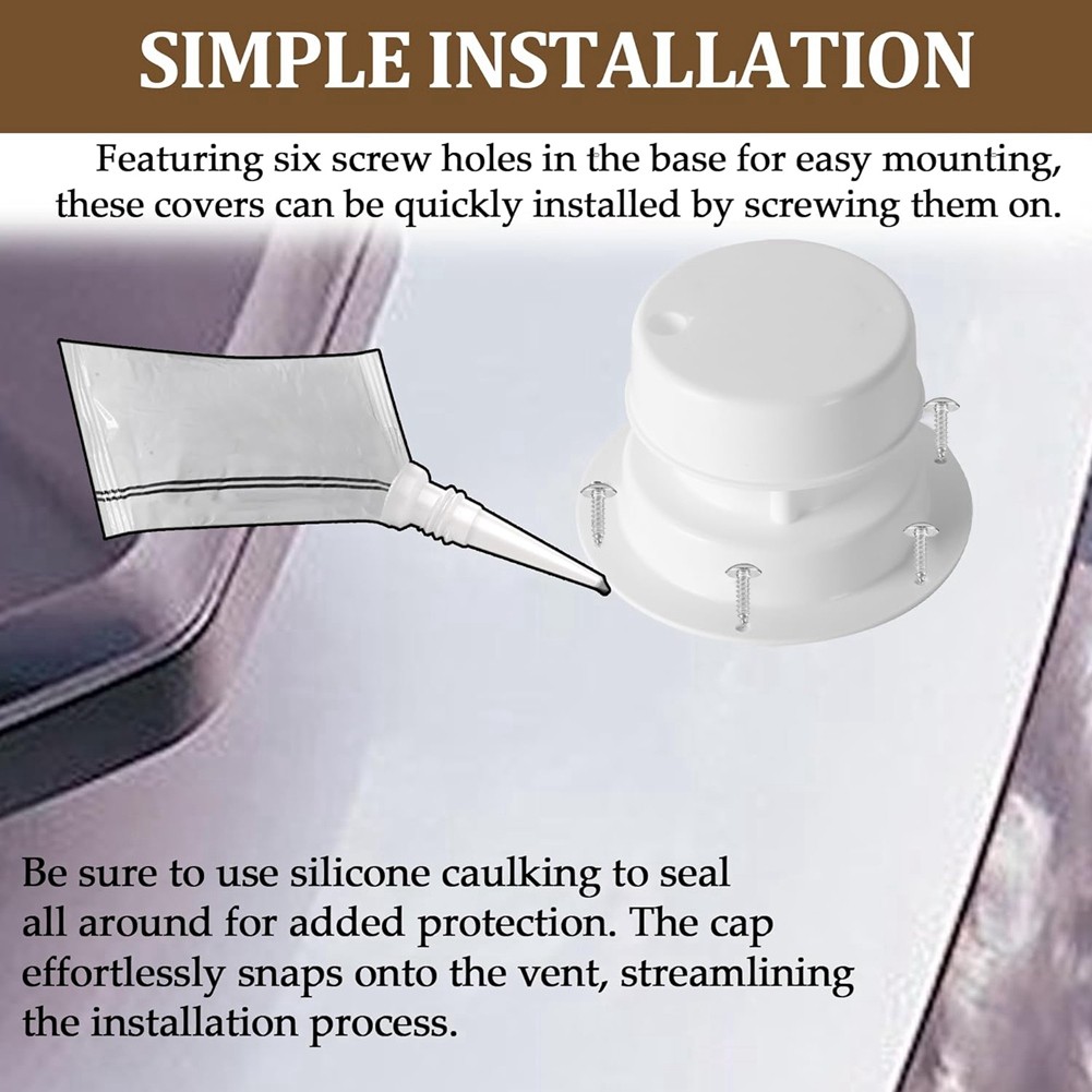 2Pack RV Roof Vent Cover Kits and Screws Vent for RV Trailer Roof Vent6788