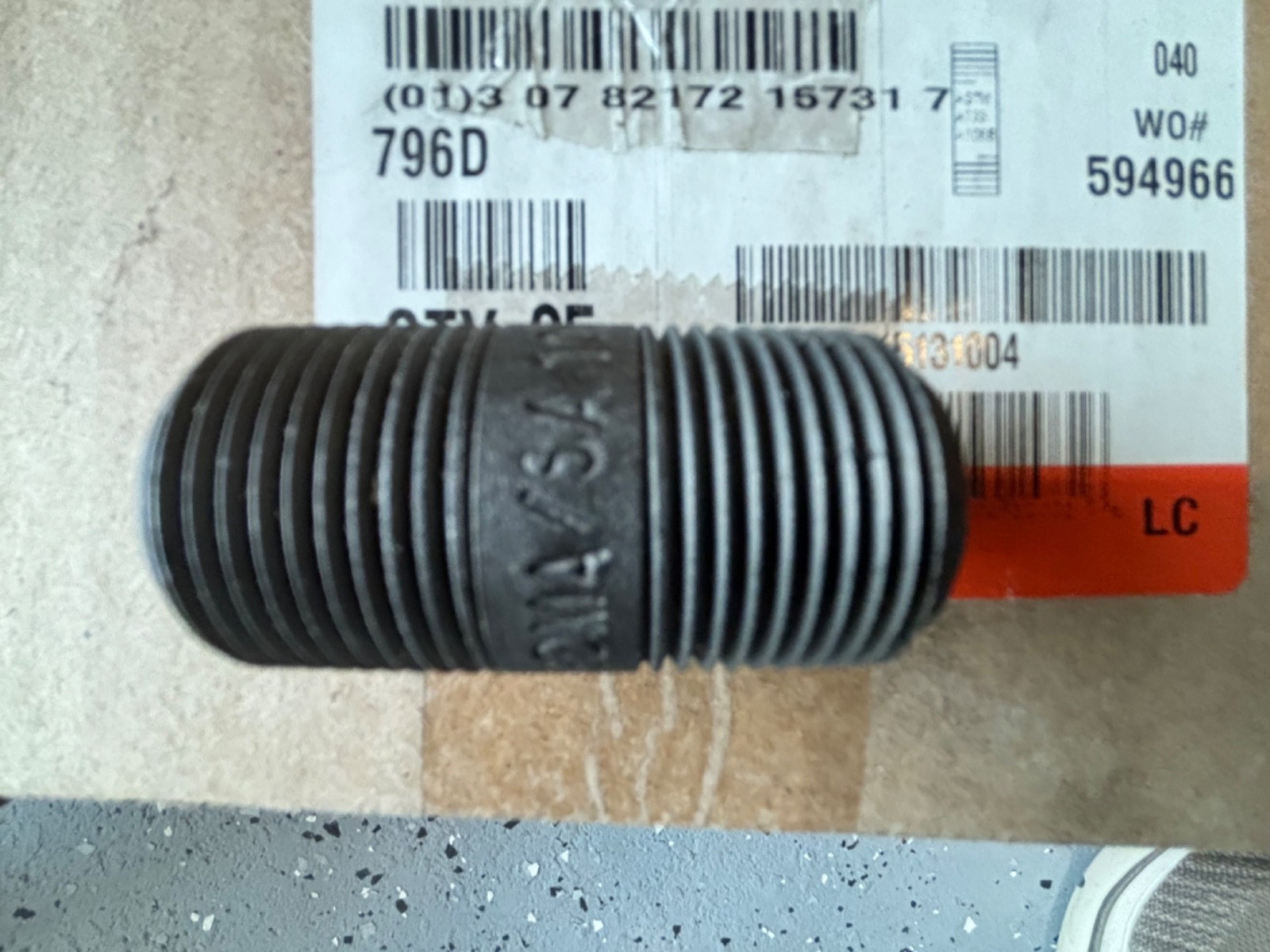 25 PC LOT NEW IN BOX 1″ X 2″ Black Pipe Nipple Sch Xxh SEAMLESS CAPITOL MFG.
