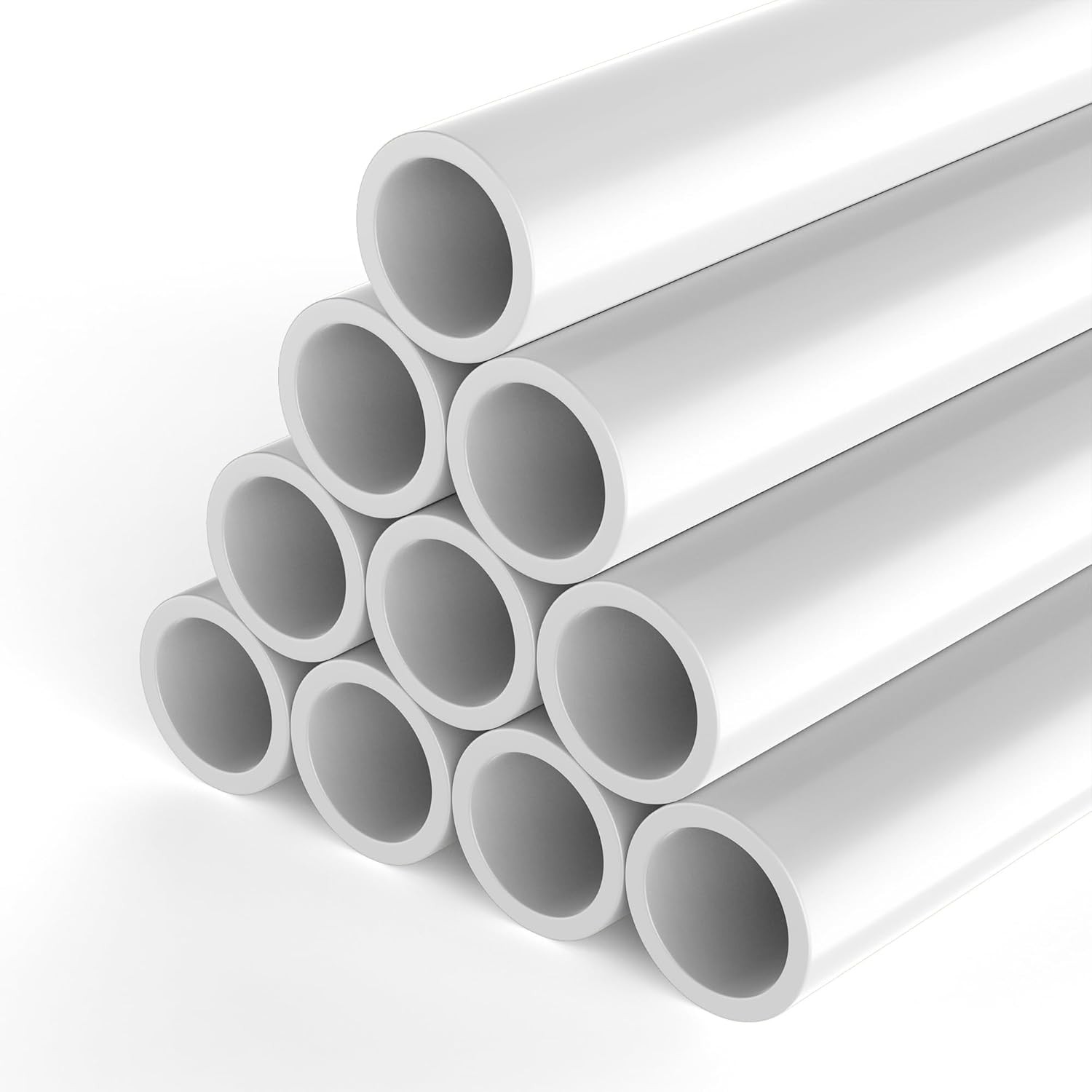 20-315mm White PVC Round Tube / Rigid Pipe Length 5cm – 50cm Durable Plastic