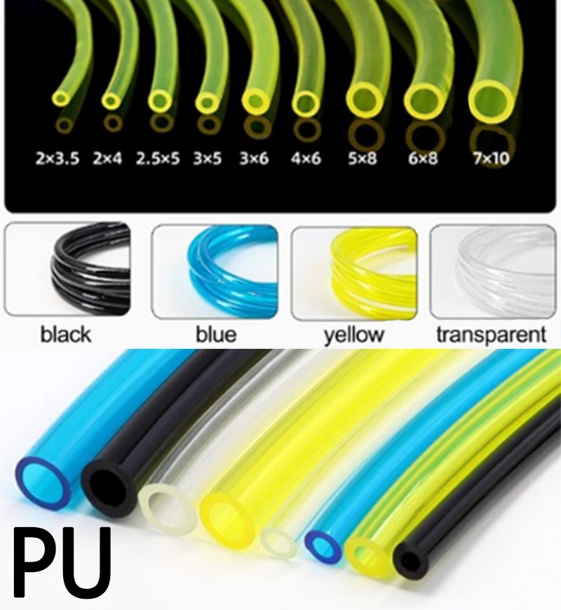Petrol Fuel Gas Line Pipe Hose Mowers Trimmer Chainsaw Tube Yellow/Black/Clear