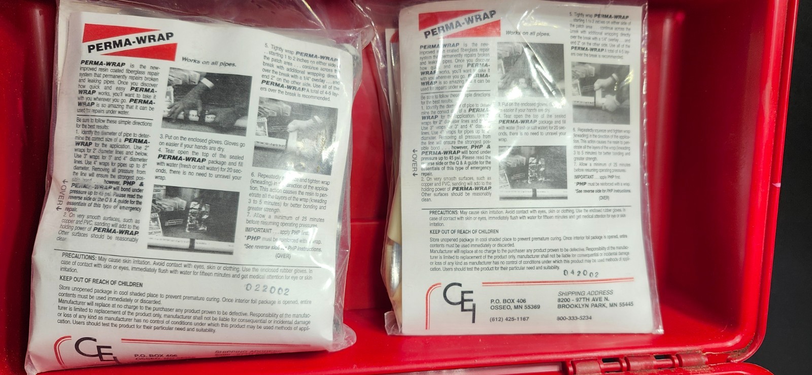 PERMA-WRAP (Vintage) Unused Wrap Emergency Repair Kit w/AKRO-MILS Pro Box & Acc.