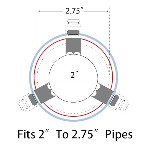 Exhaust Tips Tailpipe Fit 2 to 2.75 inch Stainless Steel Exhaust Silver/Length