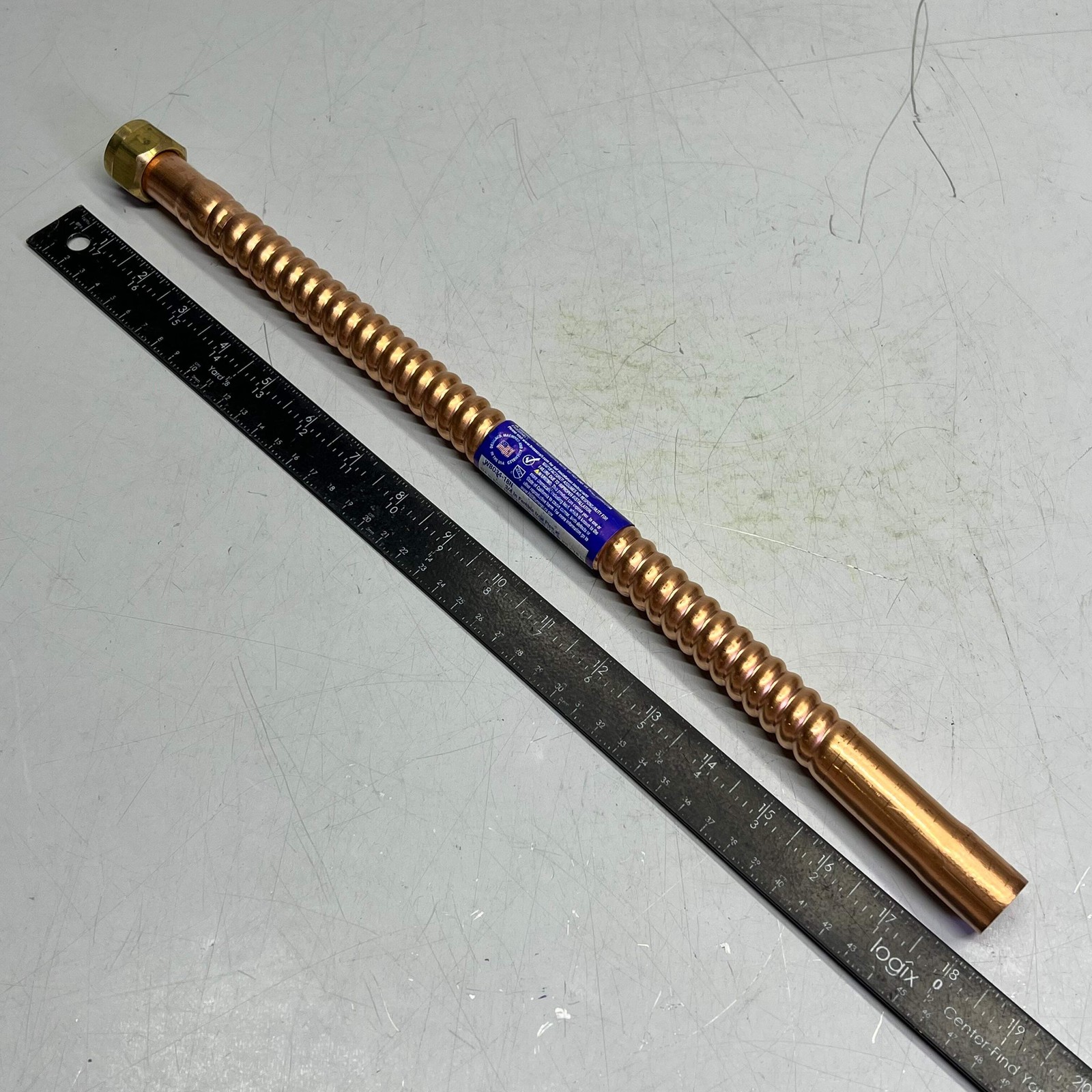 BRASS CRAFT (2 PACK) Copper Corrugated Hose 7/8″ OD 3/4″ FIPX3/4″ Nom 18″ L
