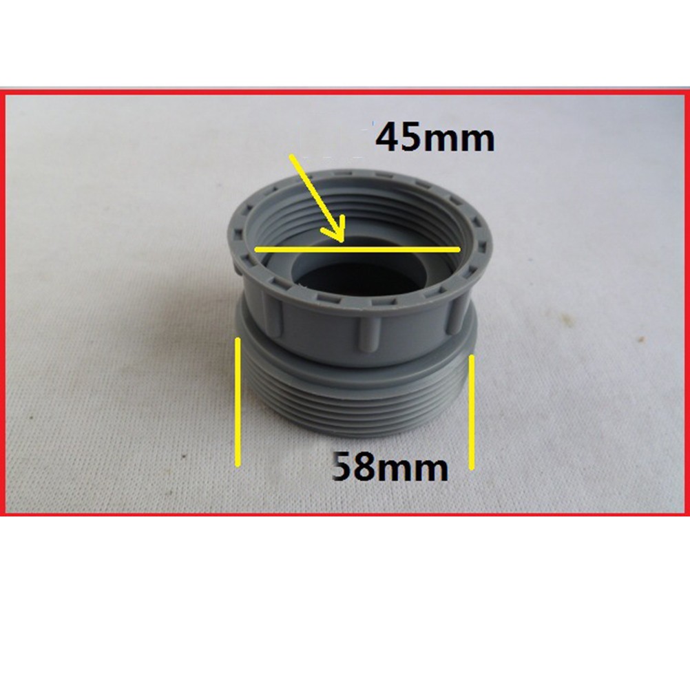 4 Pcs Sink Drain Pipe Connector Interior 45mm to outer 58mm Water Pipe Adapter