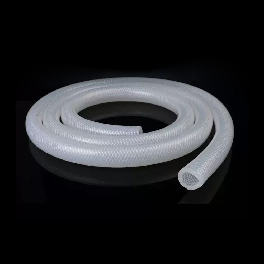Silicone Tube Hose Pipe Clear Braided Tube Reinforced Water Liquid Oil 4mm-50mm