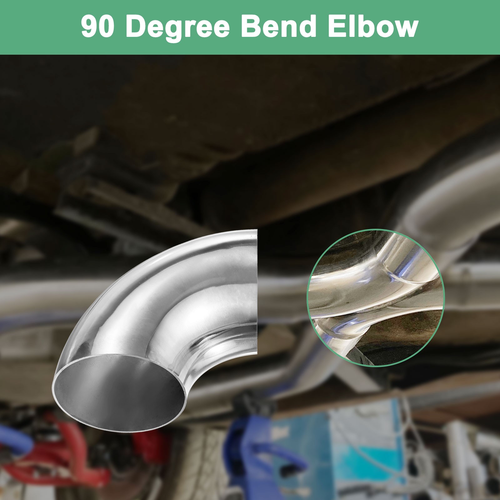 OD 3 Inch 90 Degree Mandrel Bend Elbow, Thicken 1.5 mm Height 110 mm