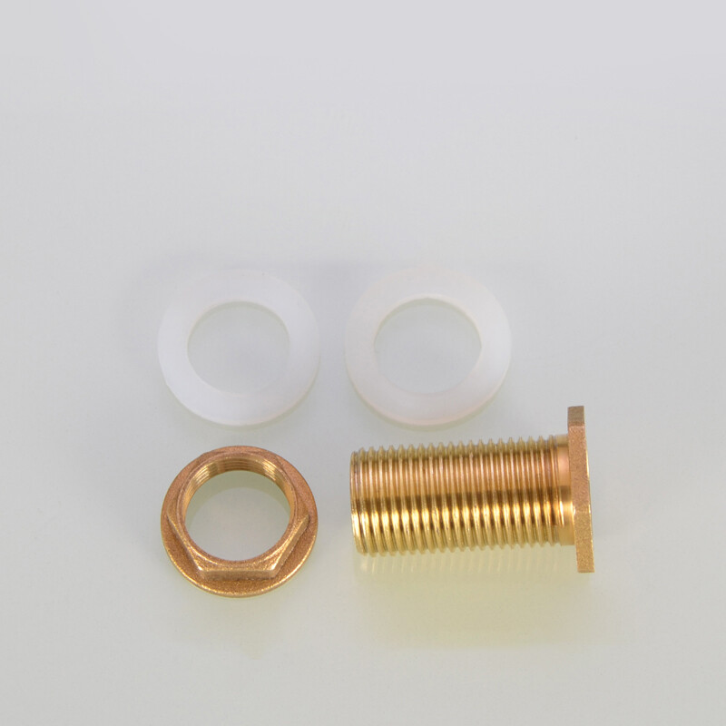 1/2″ 3/4″ 1″ Male Thread Brass Water Tank Connector Bulkhead Fitting Rubber Ring