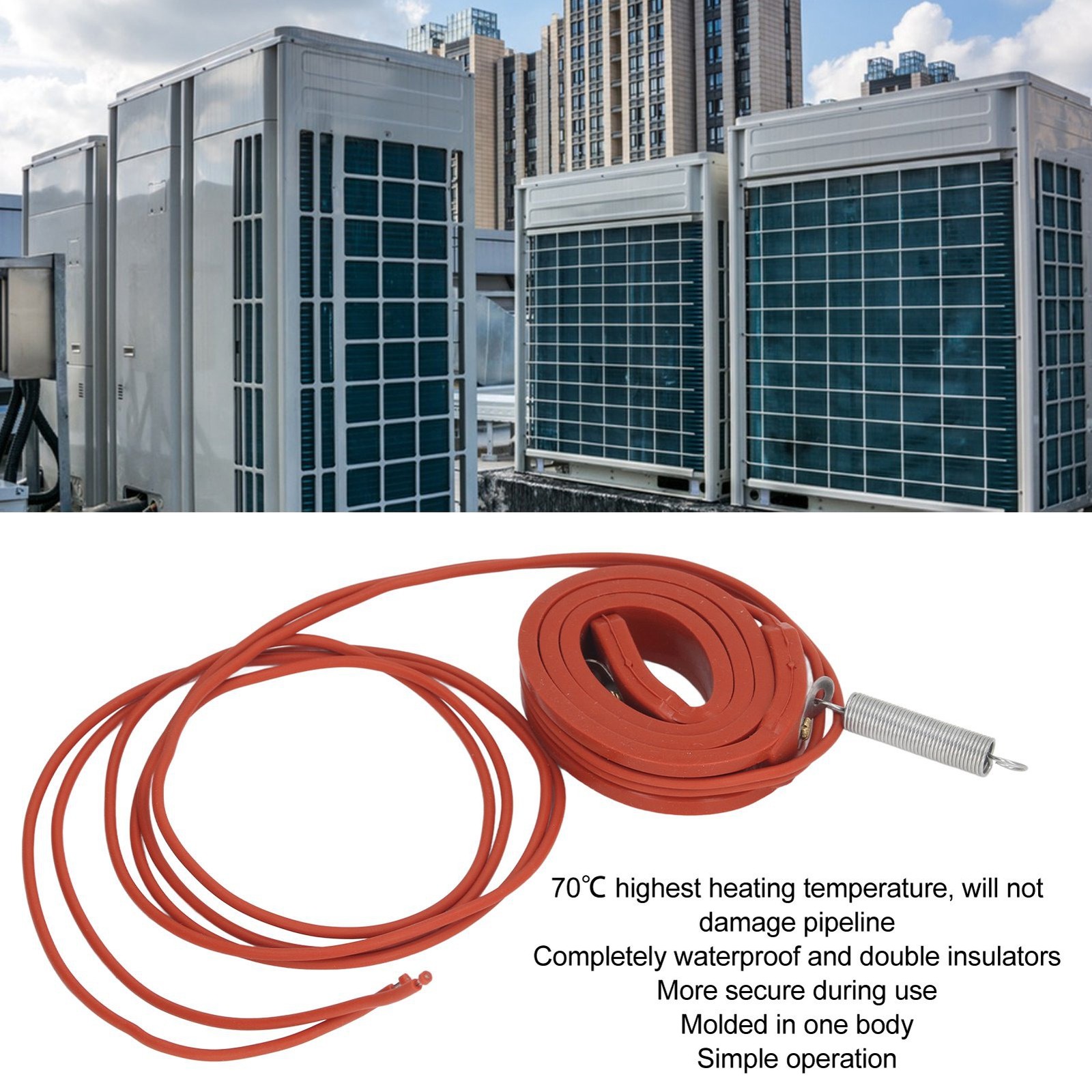 Pipe Freeze Protection Heating Cable AC220V Pipe Heating Cable High Thermal