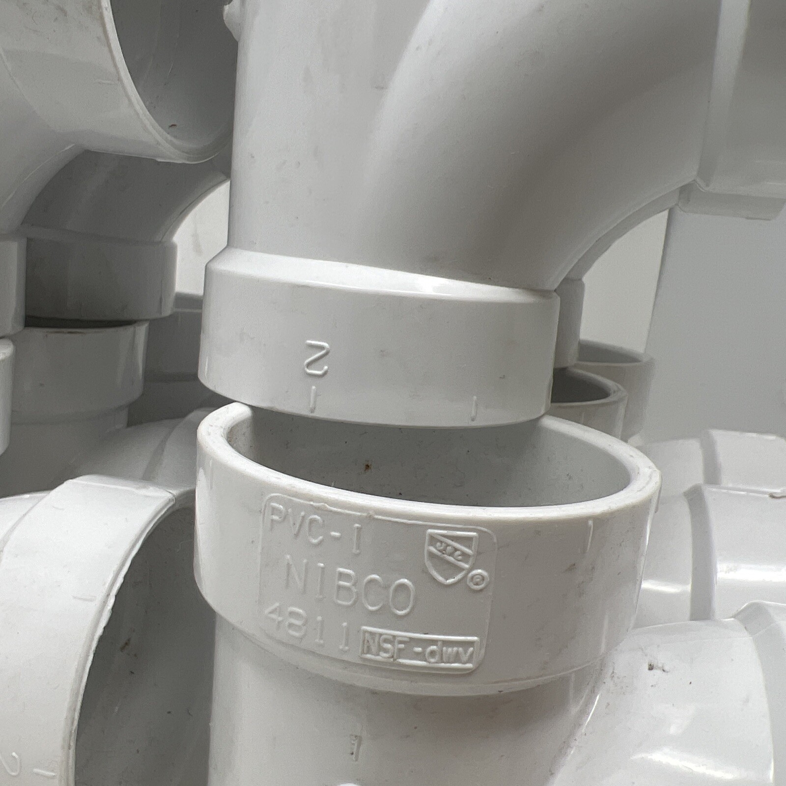 Lot of 10 Nibco 2″ PVC DWV Hub x Hub x Hub Sanitary Tee C4811HD2 Pipe Fitting