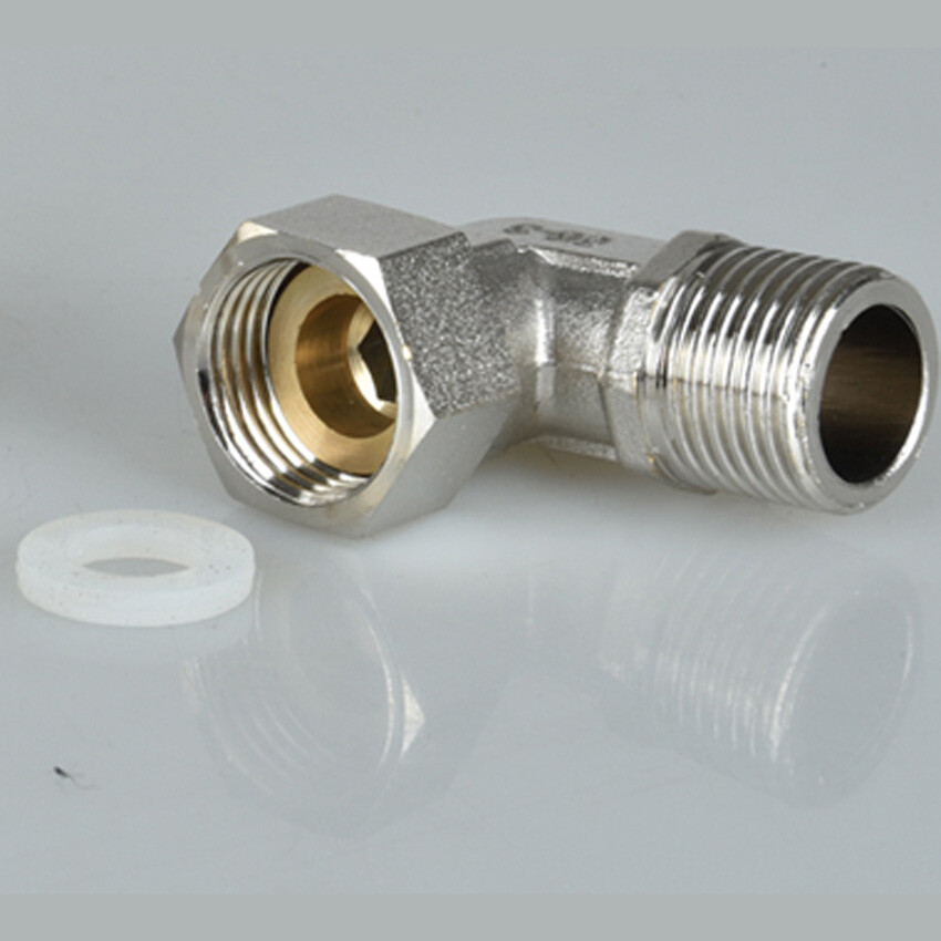 Brass 1/2″ Male x Female Thread Live Nut Elbow Joiner Connector Fittings Adapter