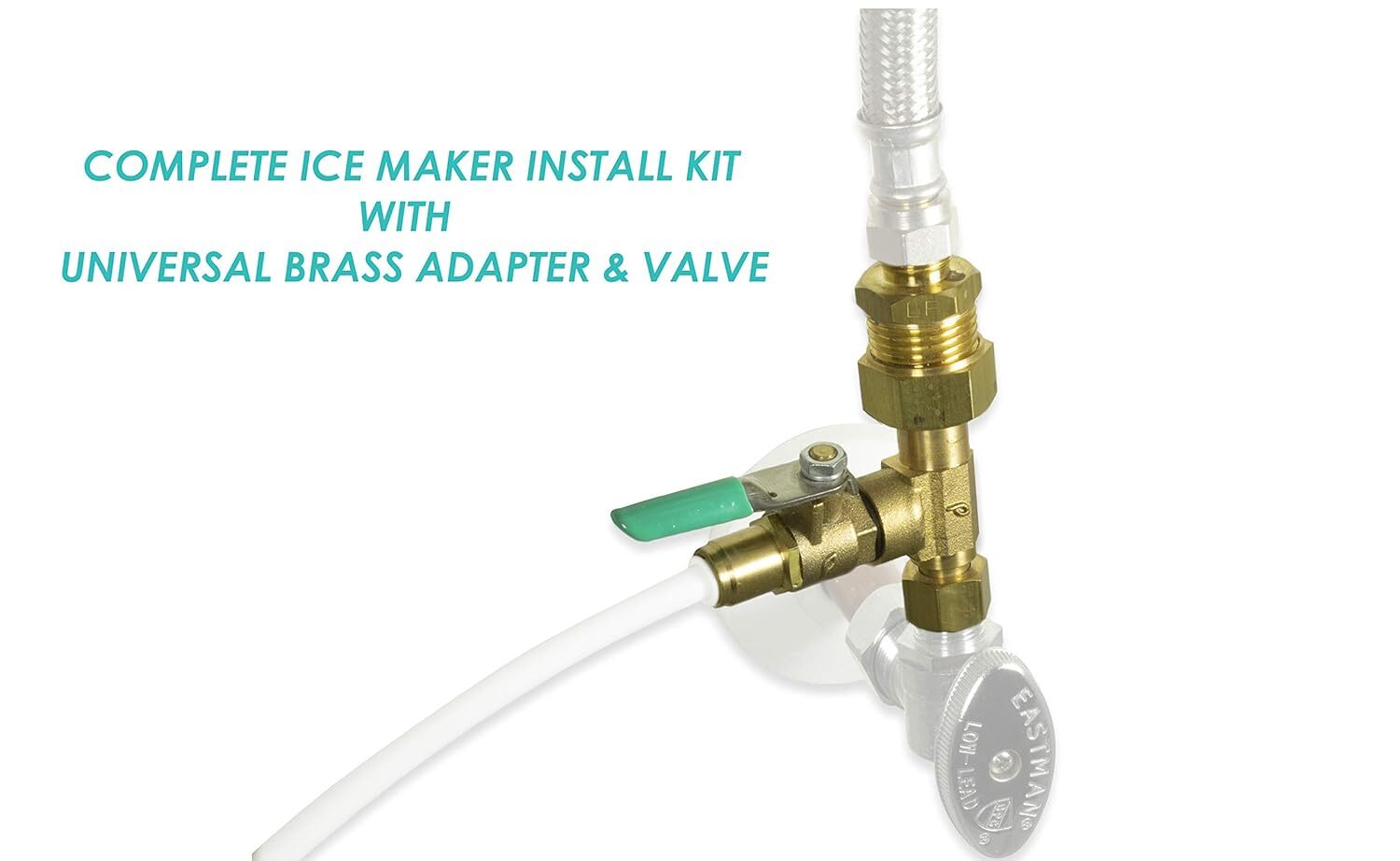Kit instalación rápida para nevera, tubo 25′ y válvula latón 1/4″