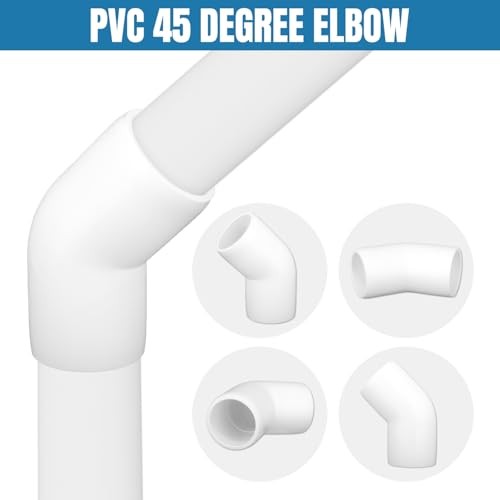 3/4″ PVC Pipe Fittings, 135 Degree PVC Elbows, 3/4 Inch 2-Way 45 Degree