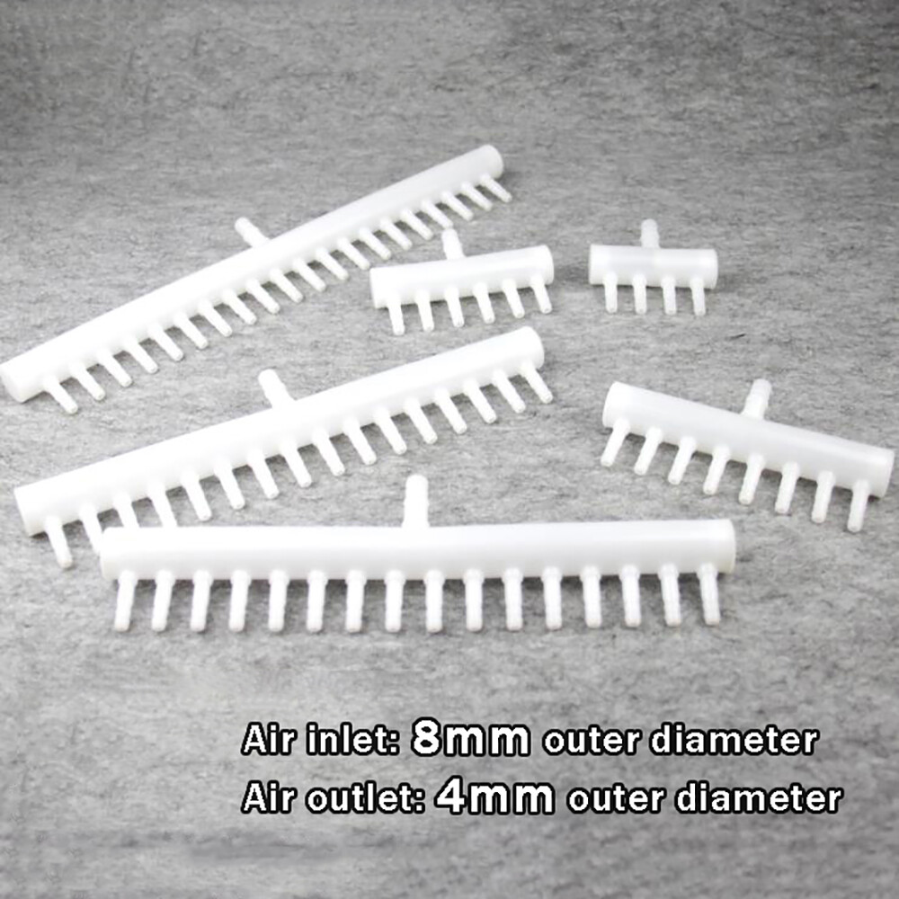Air Line Splitter Manifold for Aquarium Fish Tank Pond Air Pump, 8mm to 4mm