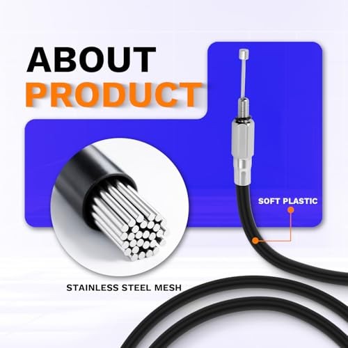 Clutch Cable for Harley Sportster, Stainless Steel Braided Clutch Wire