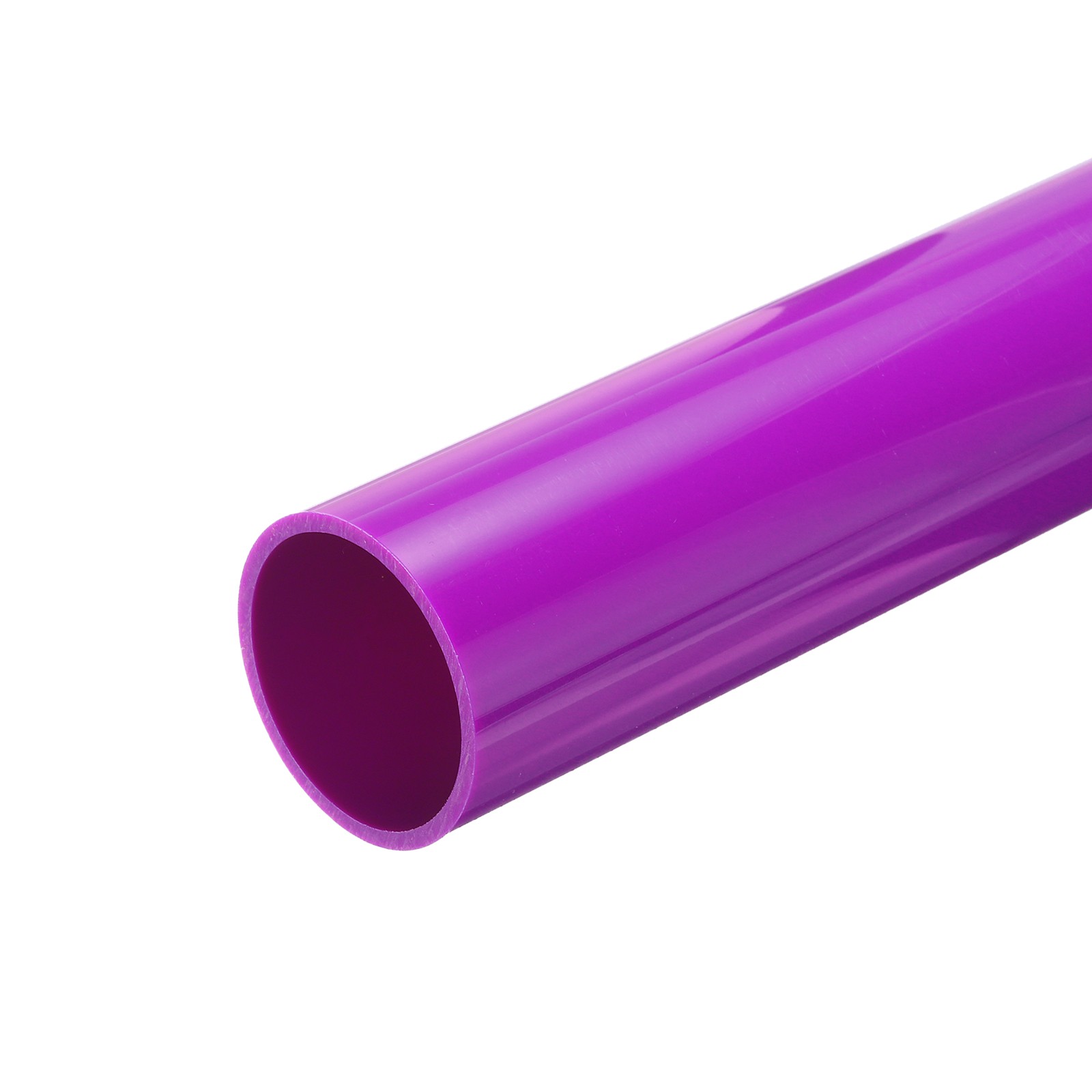 PVC Rigid Round Pipe 45.2mm ID 50mm OD 500mm Purple High Impact