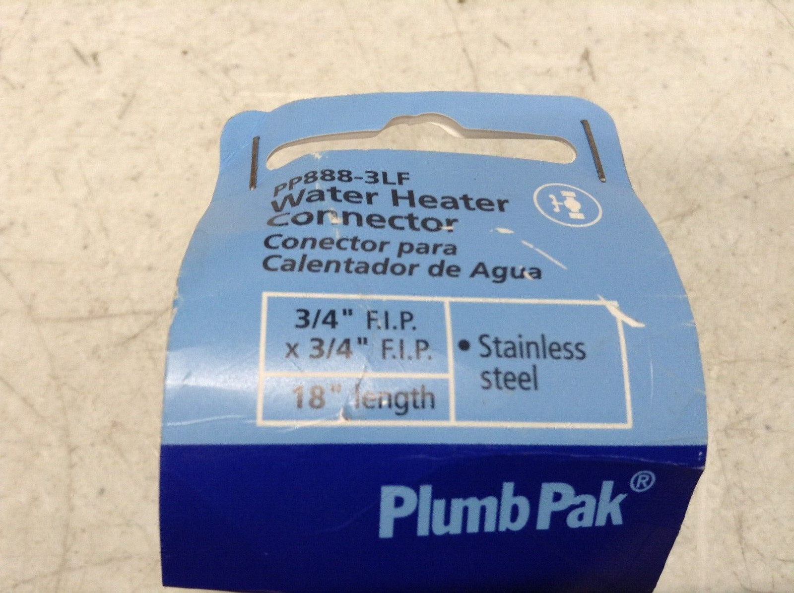 1 pc. Plumb Pak PP888-3LF 3/4″ FIP x3/4″ FIP x 18″ Length Water Connector, New