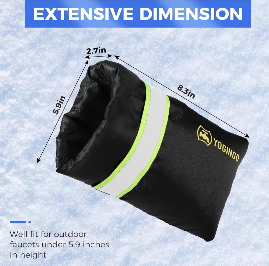 2-Pack YOGINGO Outdoor Faucet Covers Winter Freeze Protection – Thick Insulated