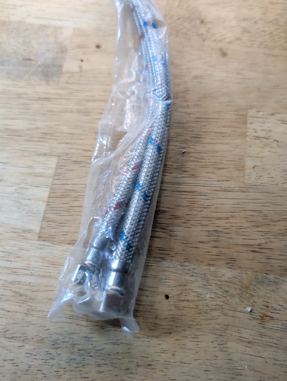 3/8″ Connection Faucet Inlet Cold&Hot Water Supply 23″ Length Hose Chrome Pipes