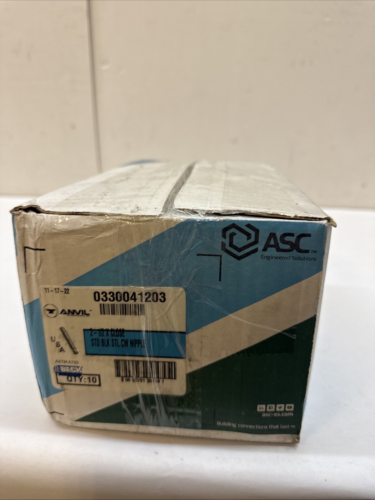 Beck 0330041203 2-1/2″ Close Black Pipe Nipple Sch 40 Qty 10