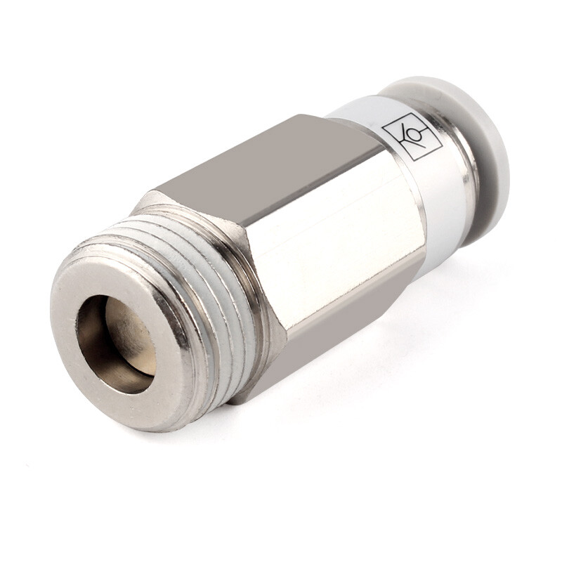 4-12mm Pneumatic Check Valve Non Return Valve Male Thread Metric Push In Fitting