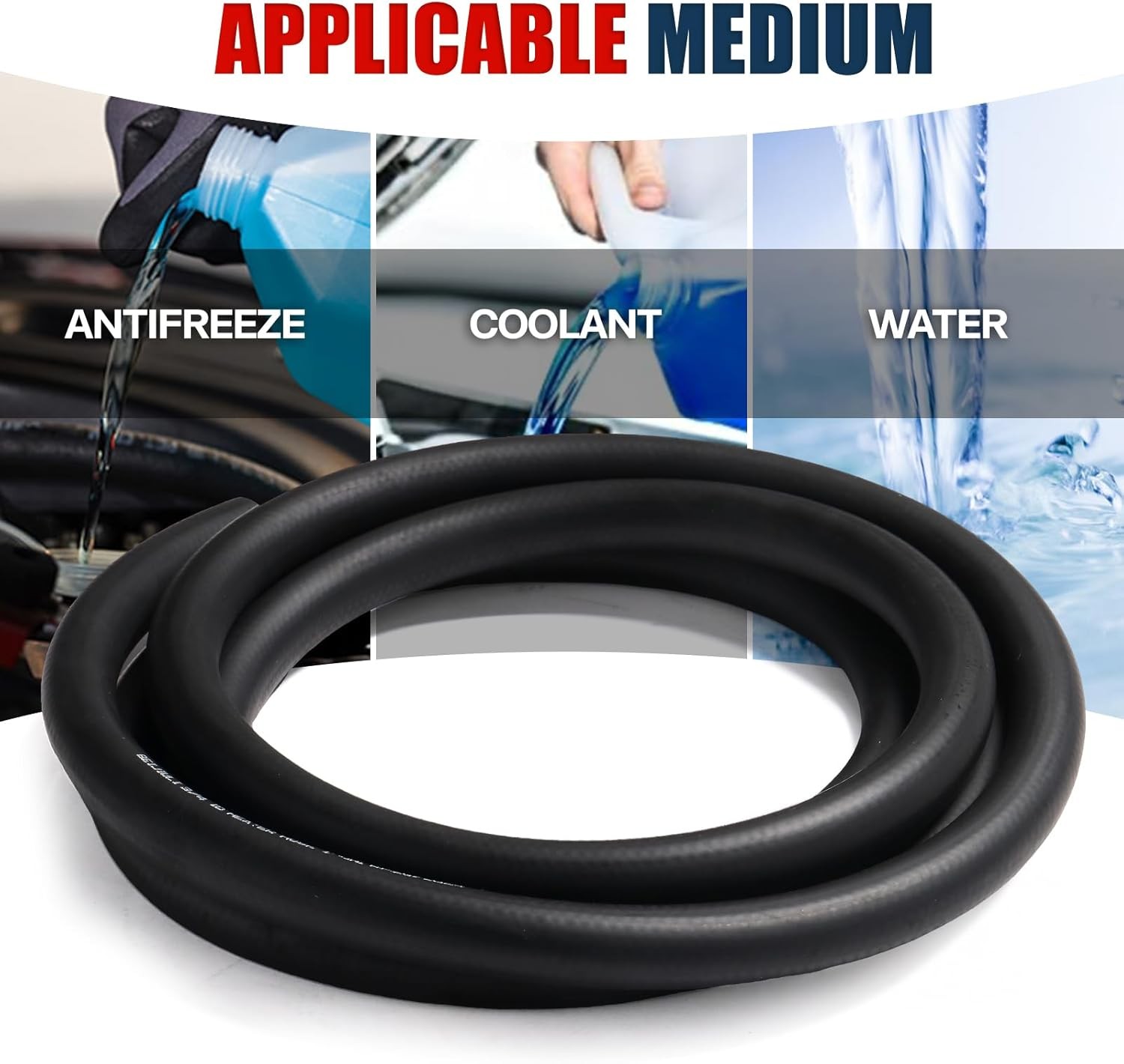 Straight 11FT Length Heater Hose Coolant Radiator with 10 Hose 5/8 inch ID 11FT