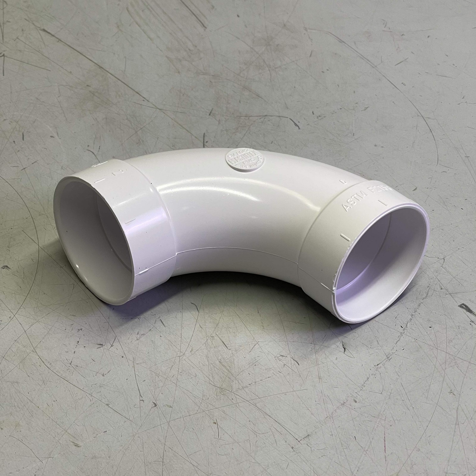 PLASTIFLEX (5 PACK) 90° Sweep Elbow 2” ID White Plastic 030120-005