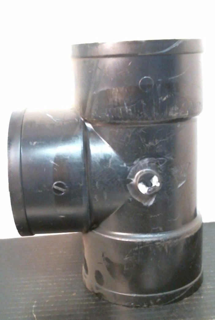 Genova 81430 DWV Pipe Tee, 3 in, Hub, SCH 40, ABS, FREE SHIP