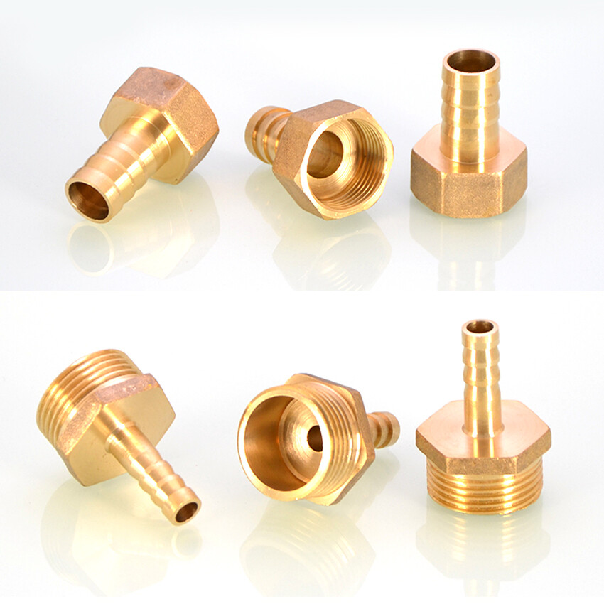 BSP Male/Female Thread Fitting x Barb Hose Tail End Connector For Air Fuel Brass