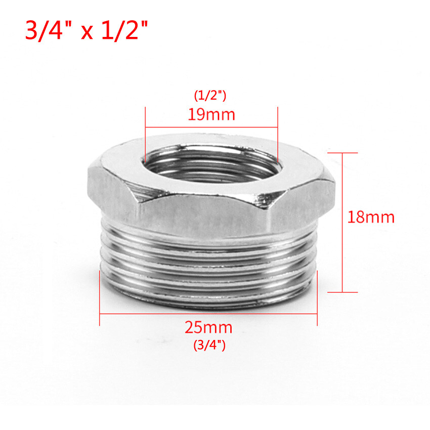 1/4″-2″ BSP Male Female Stainless Steel Pipe Fittings Reducing Adapter Connector