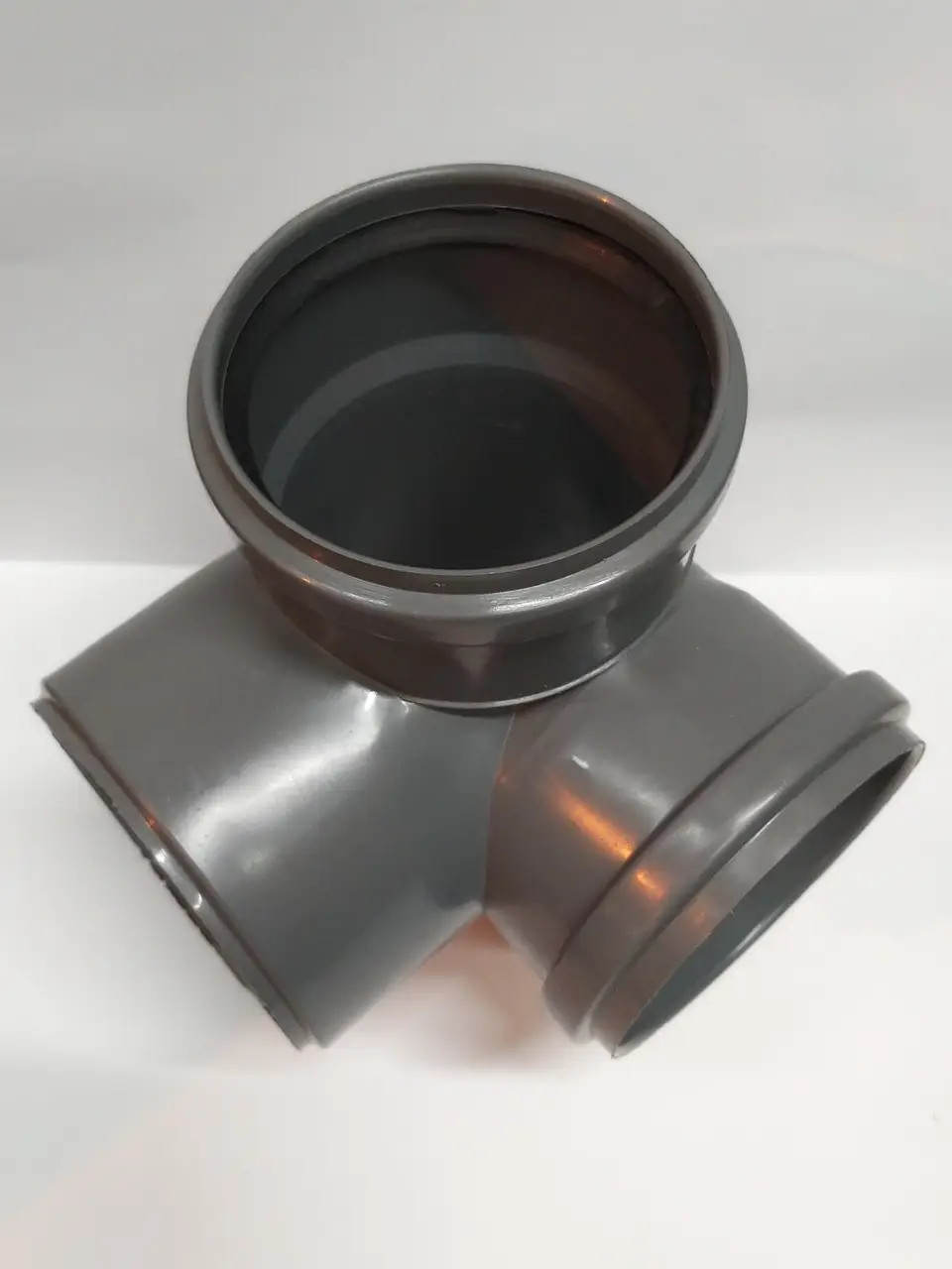 4″ 110 mm – Double Corner Branch Soil Pipe 110/110/110/90° 87½° Sewer Waste Grey