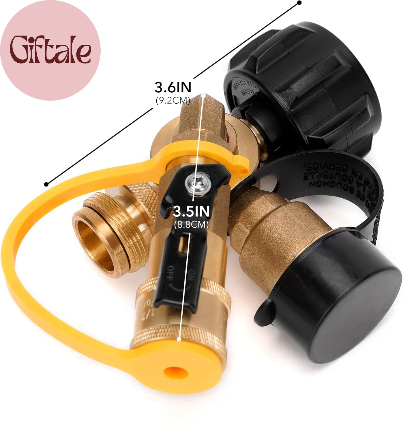 Propane Brass Tee with Type 1 Valve – Quick Disconnect and Disposable Cylinder P