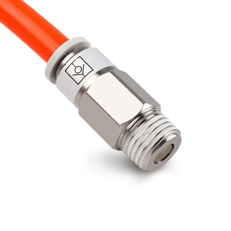 4-12mm Pneumatic Check Valve Non Return Valve Male Thread Metric Push In Fitting