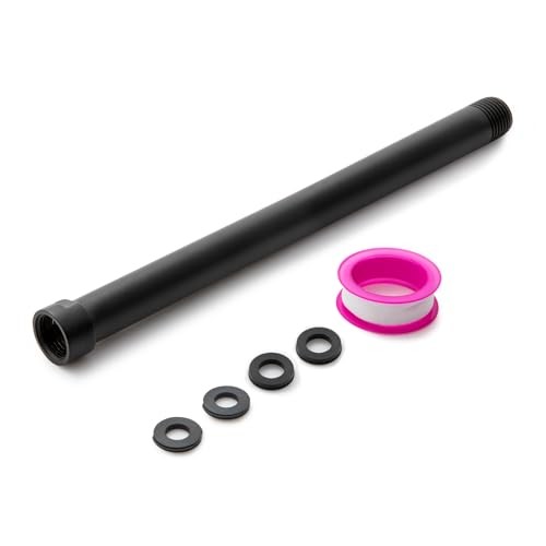 Shower Head Extension Arm Shower Arm Extension Shower Head Matte Black 10 in