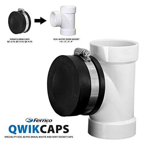 QC-2.75 1-1/2 or 2-in. Qwik Cap Schedule 40 PVC Pipe Socket Cap 2.75 inches