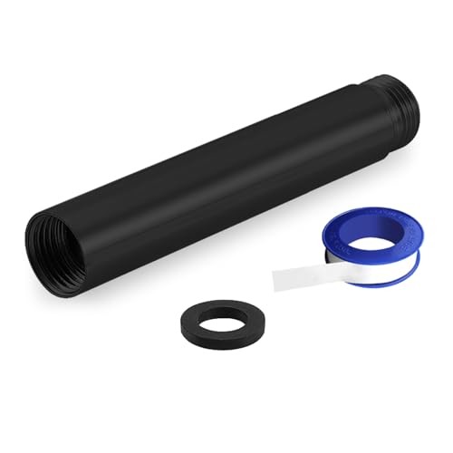 Shower Extension Arm, Solid Stainless Steel Shower Pipe Matte Black 4 Inch